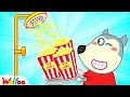 Wolfoo makes yummy popcorn with dad  kids stories about wolfoo family  wolfoo channel