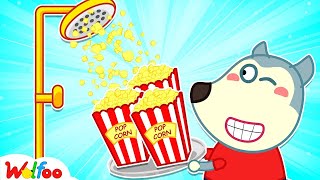 Wolfoo Makes Yummy Popcorn with Dad - Kids Stories About Wolfoo Family | Wolfoo Channel