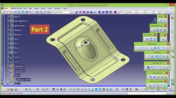 Part2 How to Design Stamping Parts in CATIA Generative shape Design Split Trim Offset Fill Join Line