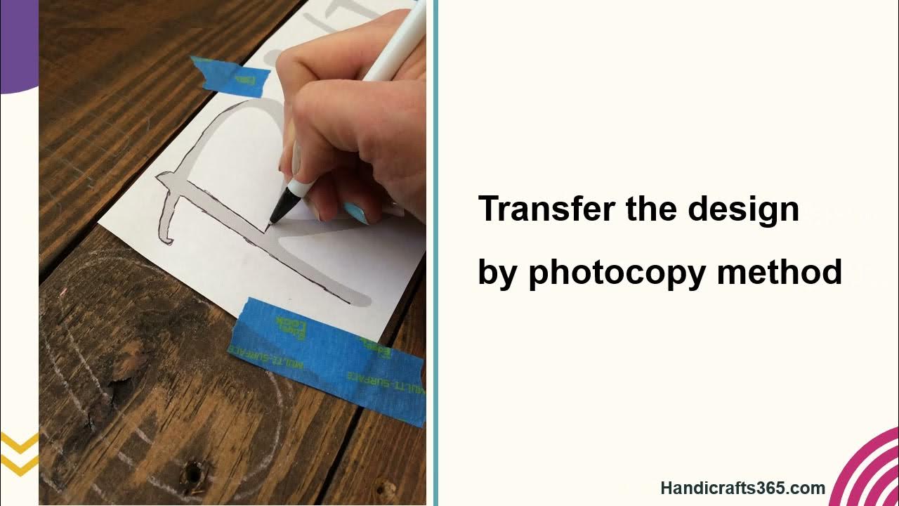 How to transfer a pattern from paper to wood YouTube