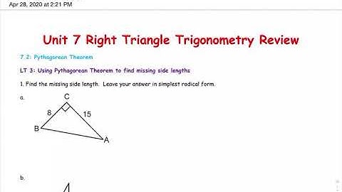 Unit 7 Review Video 1