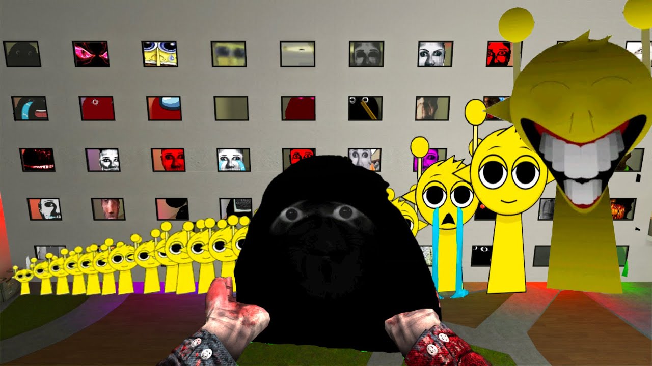 All Sizes Of Sprunki Simon want me to help them Saving Baby Munci From Full Hotel Of Obunga in Gmod
