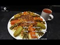 كسكس بالخضرواللحم مرقة حمرا Couscous Sauce Rouge