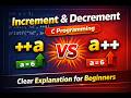 Increment and Decrement Operators in C | Pre vs Post ++ and -- Explained with Examples #clanguage