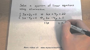 Algebra - Solve a system of Linear Equations using Elimination