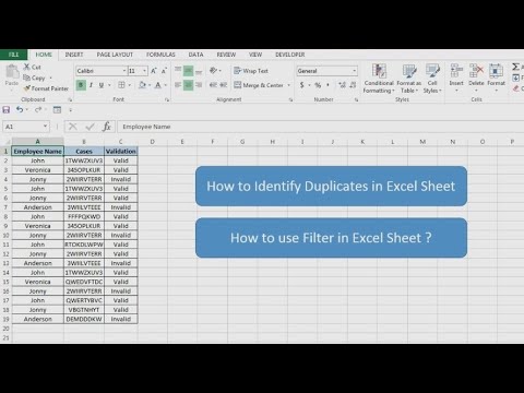 How to check duplicates in Excel sheet along with filter function ...