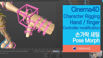 Cinema4D tutorial 133강] 손가락세팅 / pose morph / finger rigging / Mixamo Rigging / Character Rigging