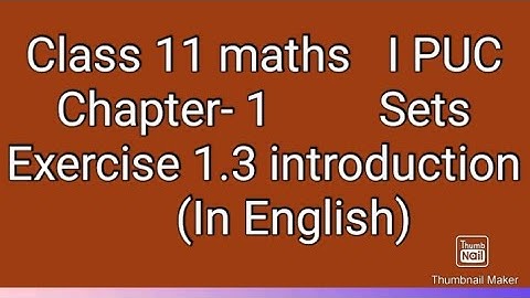 I pucmaths Subsets intervals power set universal set in english|1st puc maths sets in english