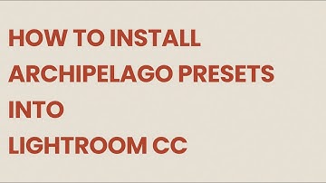 Lightroom CC (Desktop) - Preset Installation Guide