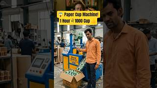 Paper Cup Machine 😱 1 घंटे में 1000 Cup | ₹2000/Day Business Idea #businessidea  #jugaadfactory