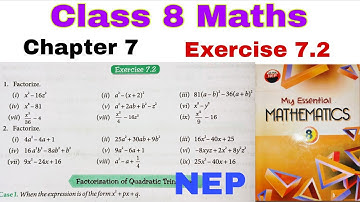 Class 8 | My Essential Mathematics | Chapter 7 Factorisation | Exercise 7.2 | Algebraic expressions 