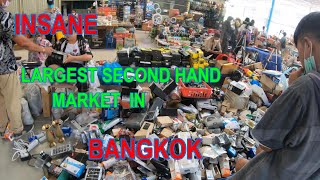 INSANE. Patthavikorn Market Old and New. Largest Second Hand Market in Bangkok. June 2022. [4K]30fps