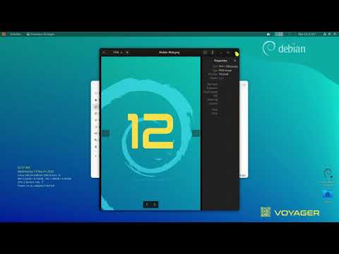Voyager 12.5 Debian Bookworm | Pure debian | Gnome 43 + xfce 4.18 | USB mobile office | install