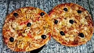 البيتزا السائلة فالمقلاة, بيتزا بدون عجن, بيتزا بدون فرن, بيتزا سهلة وسريعة, طريقة البيتزا في البيت