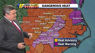Heat Warning, Heat Advisory in effect Monday