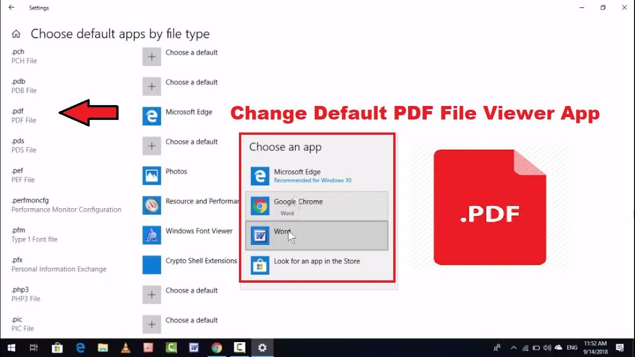 windows 8.1 how to set default program to open pdf