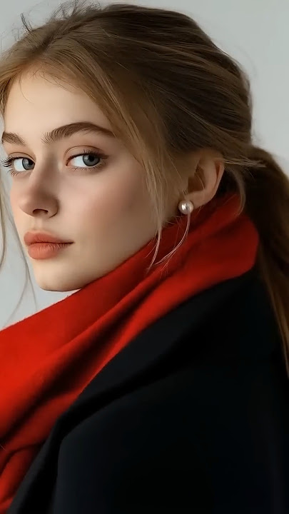 Chic Red Scarf with Elegant Ensemble #fashion #style #outfit