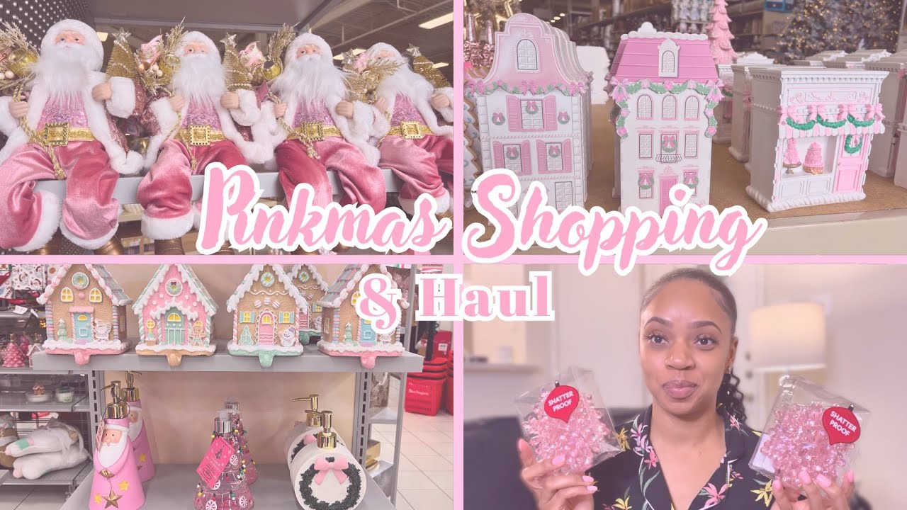 PINKMAS SHOP WITH ME 🎀 At Home, Burlington & Target + SHEIN & Temu Pink ...