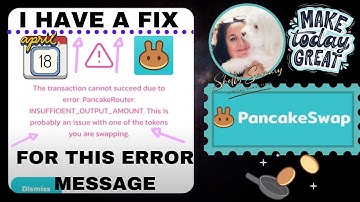 ElonGate - Insufficient Output Amount Error (Solved!) #pancakeswaperror #insufficientoutputamount