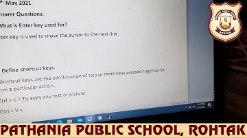 Pathania World Campus- Class 3- Computer- Chapter-2 (More About Keyboard)- Part IV