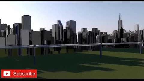 Hyperloop Transport Concept   3D Animation
