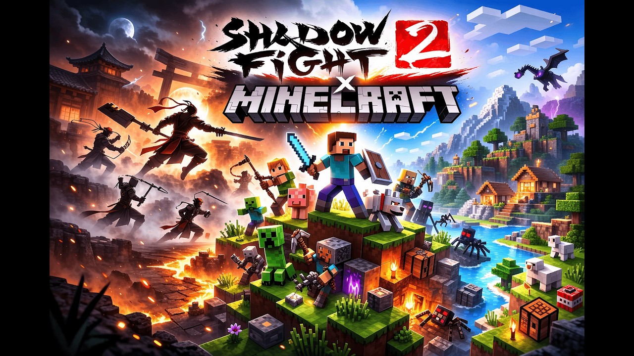 Shadow Fight 2 + Minecraft LIVE 🔥 Double Game Madness | Road to Pro |#shadowfight2 #minecraft #live