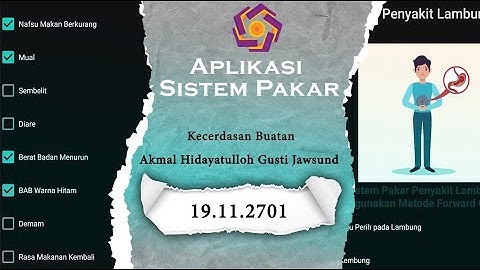 APLIKASI SISTEM PAKAR DENGAN METODE FORWARD CHAINING || UAS AI