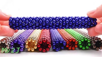 Playing with 2000 mini magnetic balls Fun with colours cube buckyballs Oddly and Satisfaction