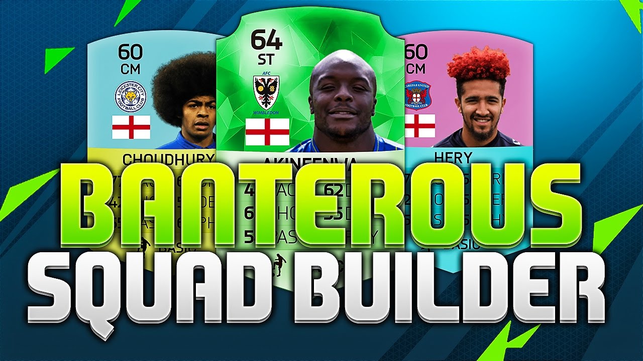 TEAM OF FUNNIEST PLAYERS! BANTEROUS SQUAD | FIFA 16 ULTIMATE TEAM FUNNY SQUADBUILDER