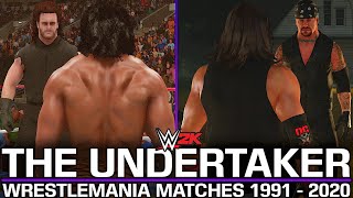 All Undertaker Wrestlemania Matches 1991 - 2020 Wwe 2K Mods