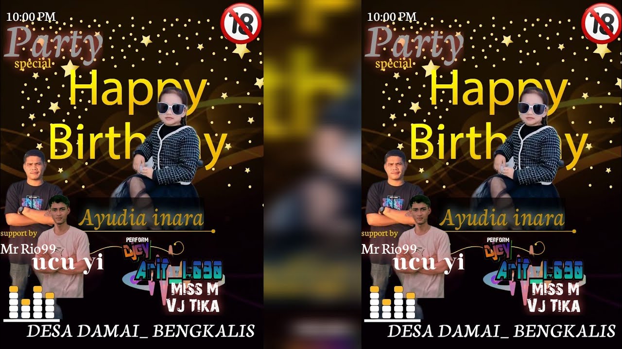 DJ ARIF LOBO PARTY DESA DAMAI HAPPY BIRTHDAY AYUDIA INARA 2024 ...