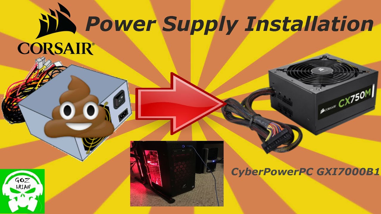 Corsair CX750M Unboxing/Installation(How To Install a New Power Supply