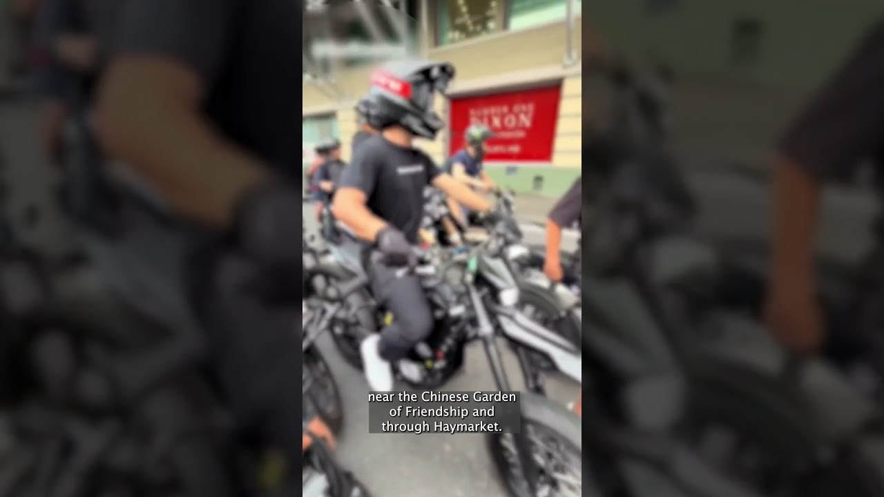Chaos as dozens of e-bike riders descend on Sydney Harbour Bridge