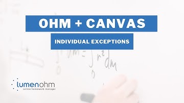 OHM Canvas - How to give an individual exception