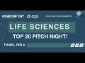 Life sciences  top 20 pitch night sectors 2024  feb 8 2024