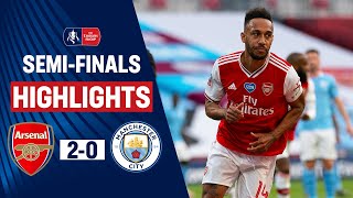 Arsenal beat holders manchester city at wembley stadium to move into
the heads up fa cup final. pierre-emerick aubameyang was on target
twice for gunners...
