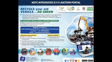Register to #recycle  your old vehicle at MSTC
