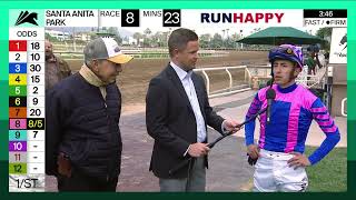 Brickyard Ride wins the Tiznow Stakes on Monday, February 21, 2022 at Santa Anita Park.