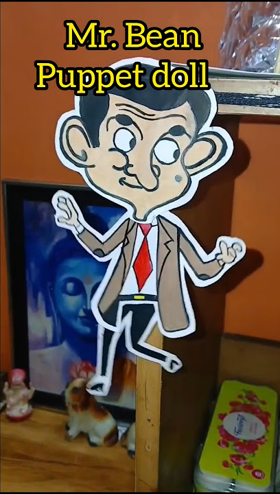 Diy Hanging paper  doll ✨ Mr.Bean puppet doll ❤️#diy #shortvideo #hanging #mrbean #doll