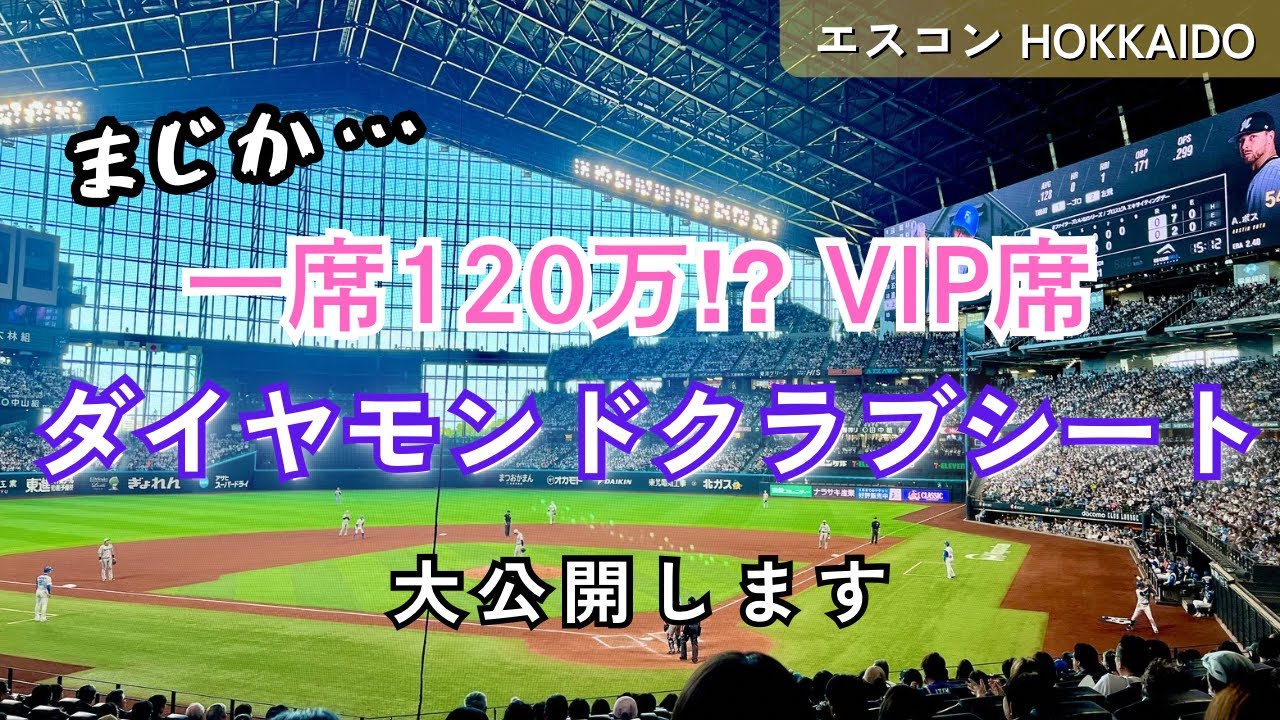 エスコン最上級席がヤバすぎた…【ダイヤモンドクラブシート】徹底調査！！
