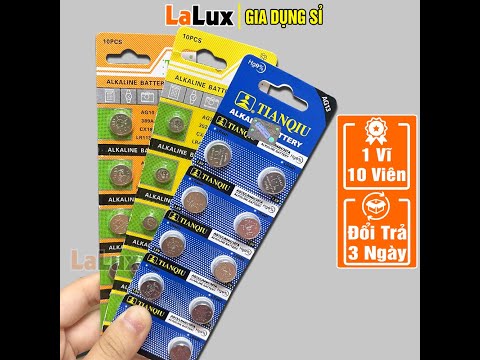 Video Pin Cúc Áo LR44 / LR 41 / LR1130 - GIA DỤNG SỈ LALUX - youtube