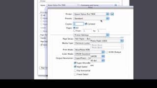 Epson Stylus Pro Printers - Printing from a PDF - Mac