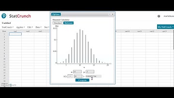 Binomial Calculator for StatCrunch