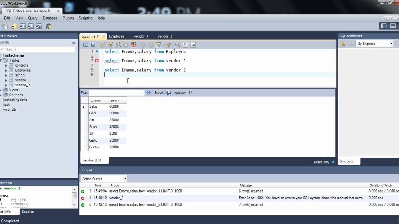 Union, Union All - MySQL - YouTube