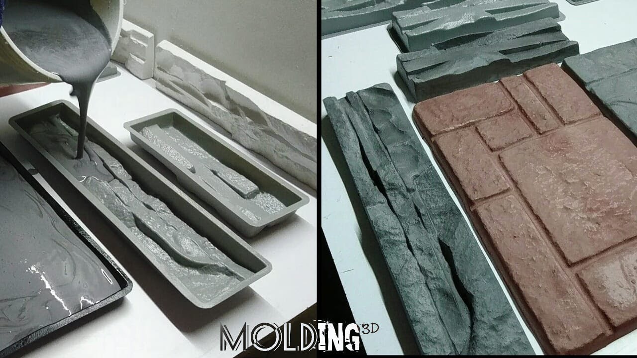 Como fabricar piedras rusticas artificiales en concreto o yeso con moldes