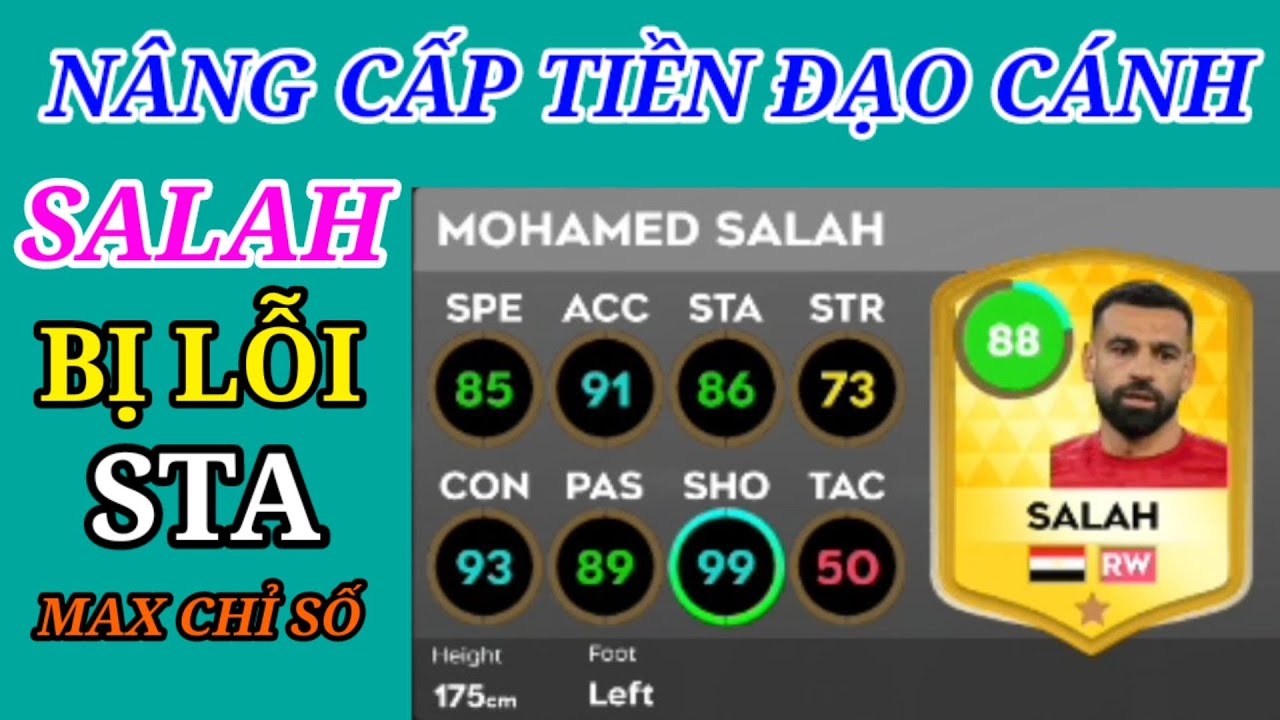 Nâng cấp Salah max chỉ số. 
