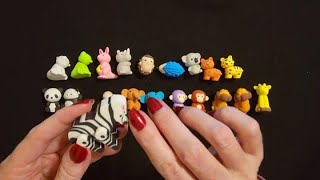 ASMR | Zoo Animal Erasers Show & Tell (Soft Spoken)