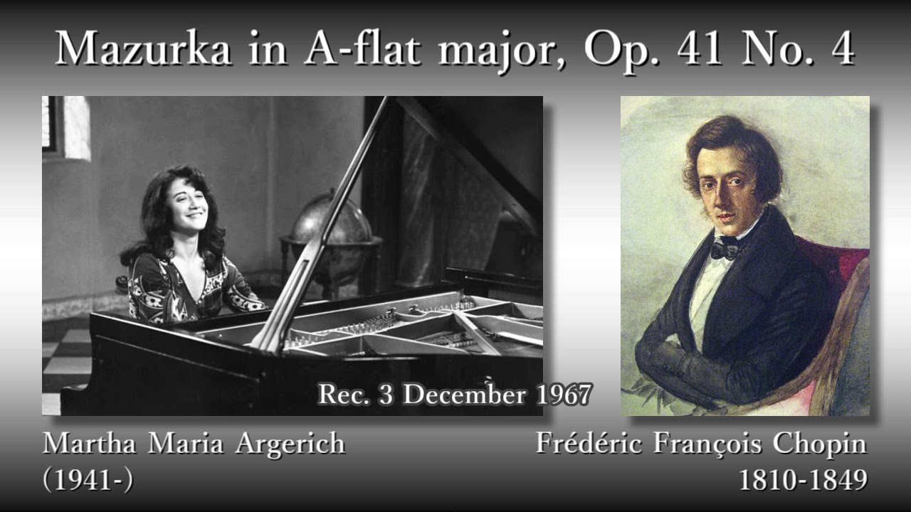 Chopin: Mazurka Op. 41-4, Argerich (1967) ショパン マズルカ第29番