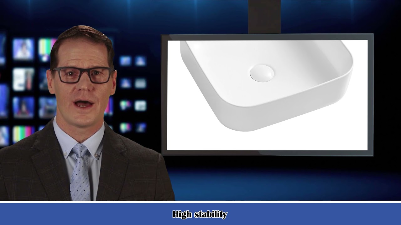 Ceramic Square Above Counter White Bathroom Sink Art Basin High Quality Durable