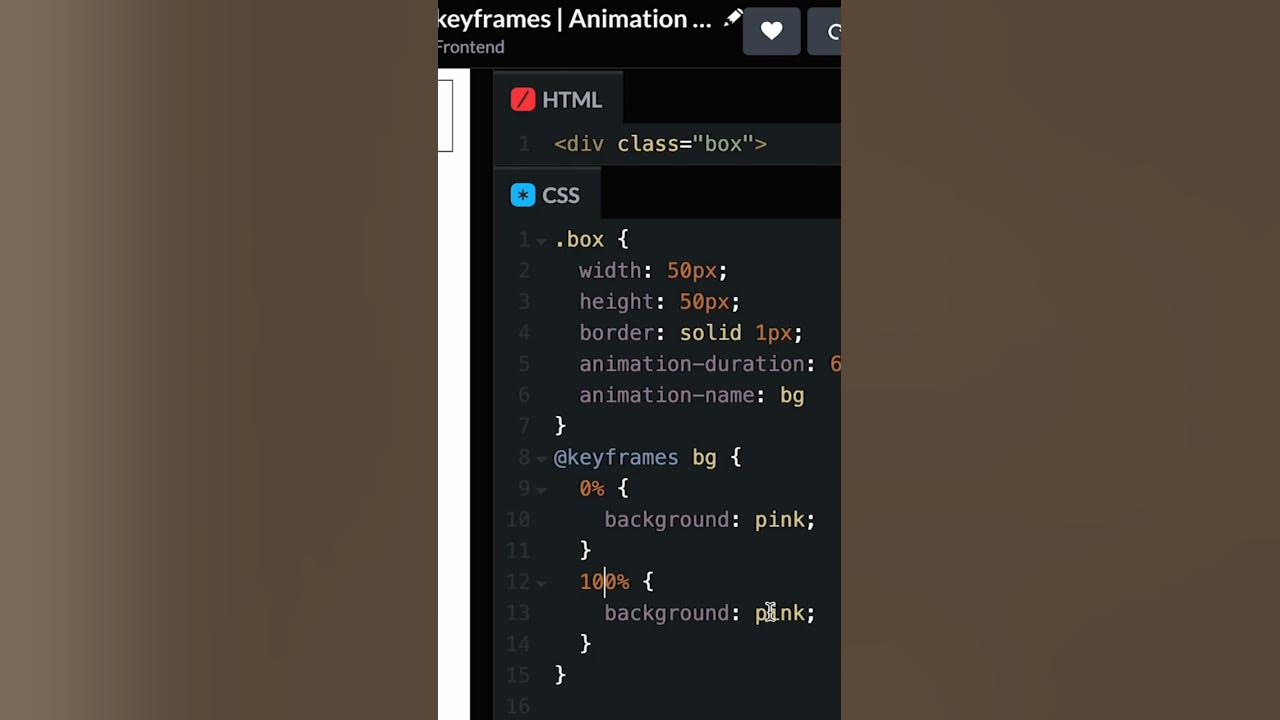 #3d @keyframes -Change Colour | CSS Frontend | Take it easy #shorts ...